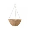 14" Mocha Faux Rattan Hanging Basket -Green Haven Garden Supplies 1165106