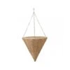 14" Mocha Faux Rattan Cone Hanging Basket -Green Haven Garden Supplies 1165108