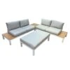 Kettler Elba Standard Low Lounge Set - White -Green Haven Garden Supplies 1178021