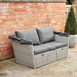 Kettler Palma Daybed - White Wash -Green Haven Garden Supplies 1178092 2