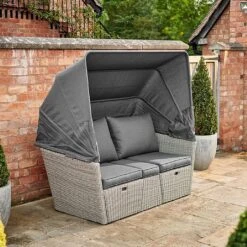 Kettler Palma Daybed - White Wash -Green Haven Garden Supplies 1178092 3