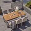 LIFE Outdoor Living Mixx 6 Seat Rectangular Dining Set -Green Haven Garden Supplies 1259386