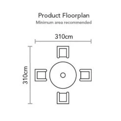 Supremo Waterford 4 Seat Round Dining Set 9 Supremo Waterford 4 Seat Round Dining Set -Green Haven Garden Supplies 1259392 3