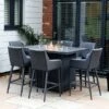 Supremo Livorno 6 Seat Firepit Bar Set -Green Haven Garden Supplies 1259401