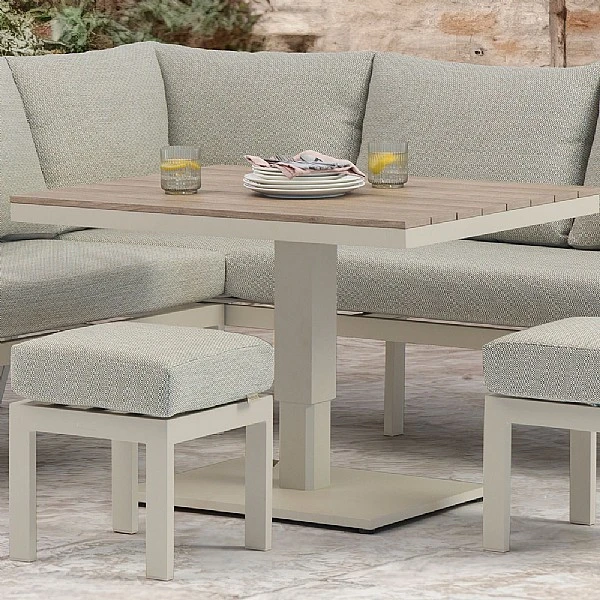 Bramblecrest Zurich Mini Corner Sofa Lounge Set With Piston Adjustable Table (Mocha) 6 Bramblecrest Zurich Mini Corner Sofa Lounge Set With Piston Adjustable Table (Mocha) - Image 4