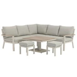 Bramblecrest Zurich Mini Corner Sofa Lounge Set With Piston Adjustable Table (Mocha) 17 Bramblecrest Zurich Mini Corner Sofa Lounge Set With Piston Adjustable Table (Mocha) -Green Haven Garden Supplies 1300969 7