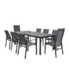 Supremo Livorno 8 Seat Deluxe Rectangular Dining Set -Green Haven Garden Supplies 1303518