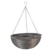 Smart Garden Slate Faux Rattan Hanging Basket - 14'' -Green Haven Garden Supplies 925354