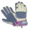 Treadstone Clip Glove 'Leather Palm' Ladies Gloves -Green Haven Garden Supplies TSCGLEAL