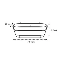 Elho Vibia Campana All In 1 Trough 70cm (Various Colours) -Green Haven Garden Supplies VICATRAI70 7